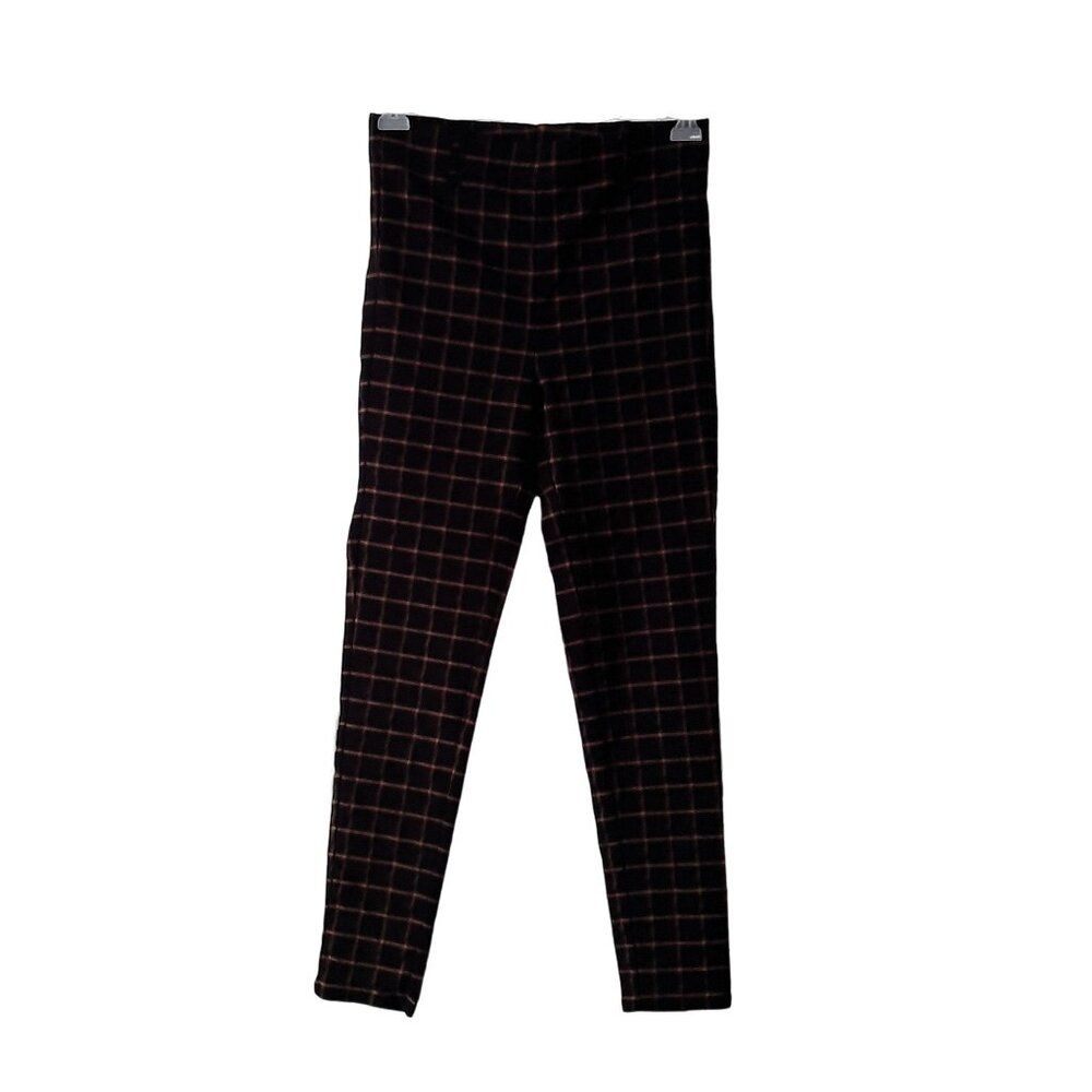 Girl's Forever 21 Black Plaid Pants & Sleeveless Crop Top- Size L